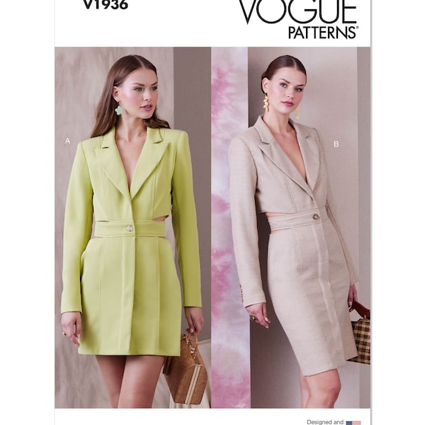 Vogue Blazer Misses Dress Sewing Pattern V1936