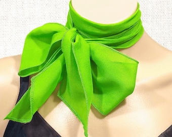 Green Scarf Apple Green Scarf Sheer Chiffon Scarf Gift