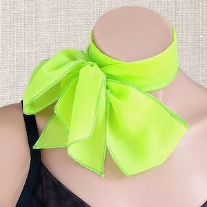 Neon Green Scarf Daphne Costume Sheer Chiffon Bright Green Scarf Halloween Costume Daphne Halloween  Neon Green Scarf