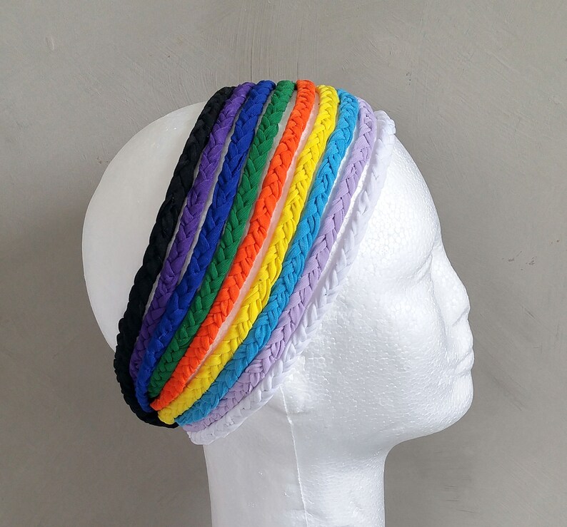 White Braided Headband Braided Headband Skinny Headband Etsy