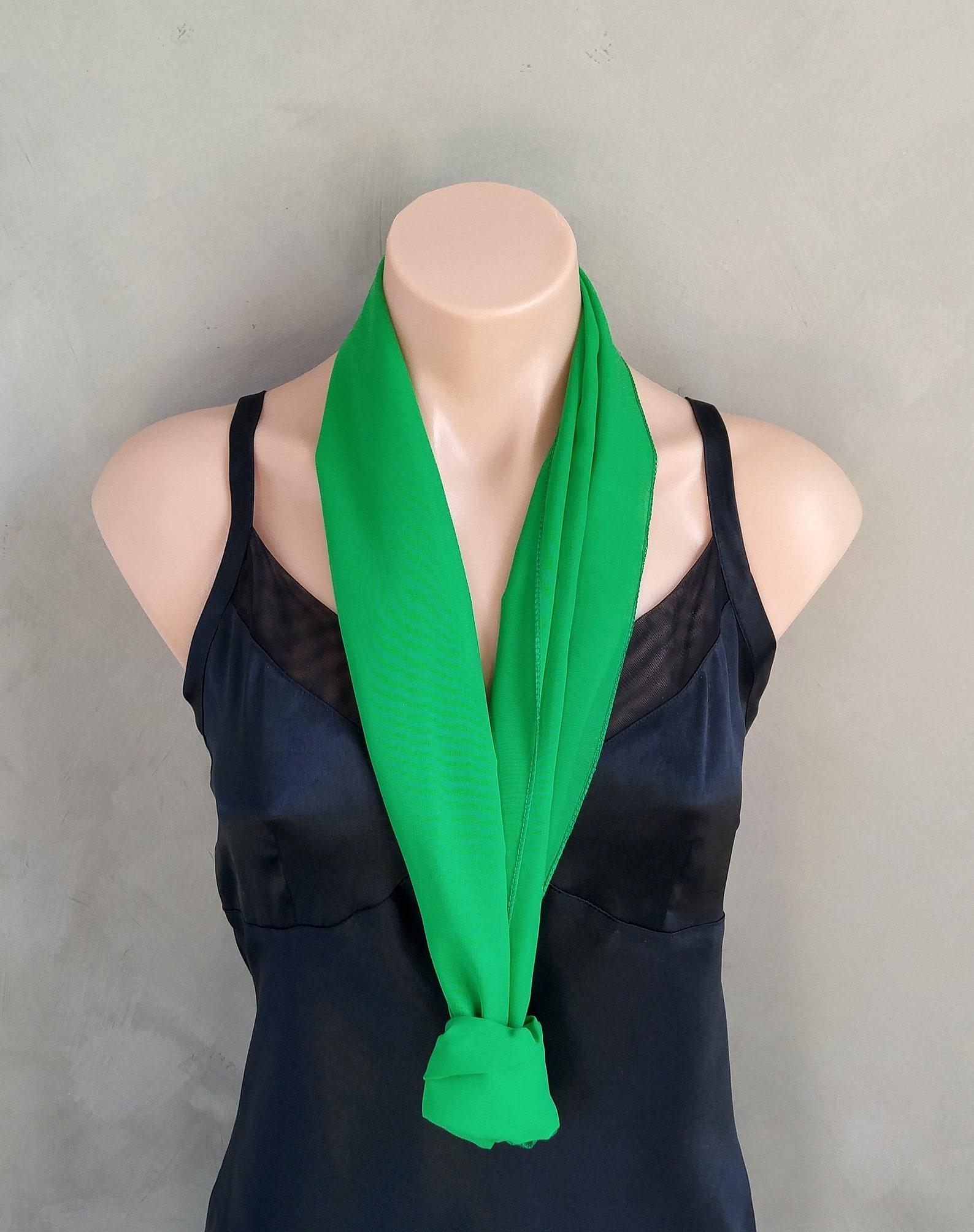 Kelly Green Scarf Green Neck Wear Head Wrap Hair Scarf Etsy