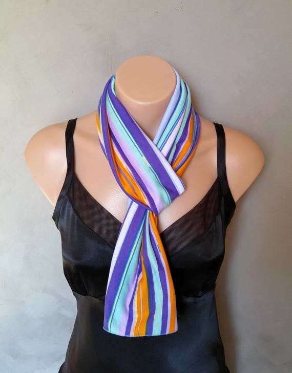 Stretch Knit Scarf, Purple Scarf, Skinny Scarf, Stretch Scarf, Stretchy Scarf, Knit Scarf, Blue Knit Scarf, Jersey Knit Scarf, Knit Scarves
