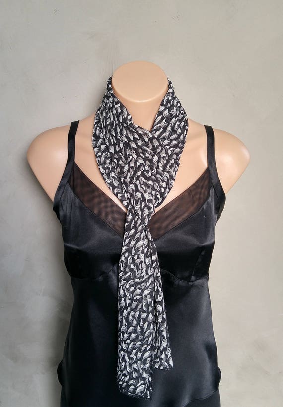 Black Scarf, Black Chiffon Scarf, Black Scarves, Black Sheer Wrap, Large Black Scarf, Black Scarf Wrap, Black Wrap Scarf, Black Scarf Large