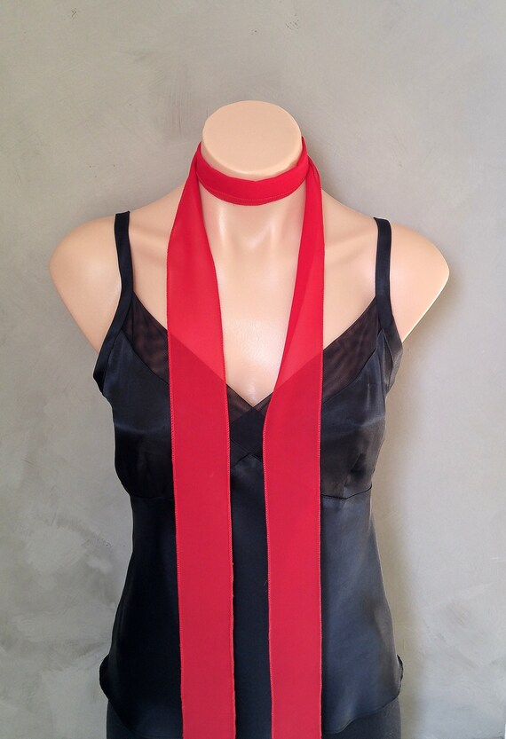 chiffon skinny scarf