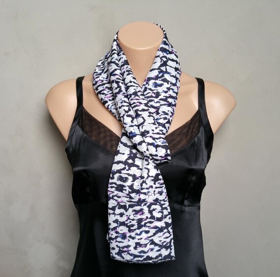 Blue Scarf, Blue Scarf Wrap, White Wrap Scarf, Black Scarf, White Scarf Wrap, Black Scarf Wrap, Blue Wrap Scarf, White Scarf Wrap