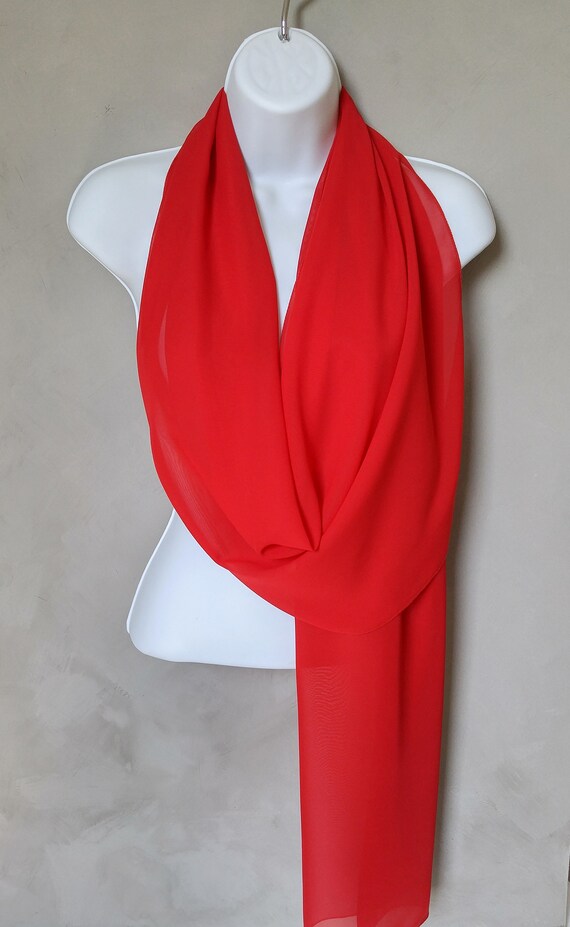 red evening wrap