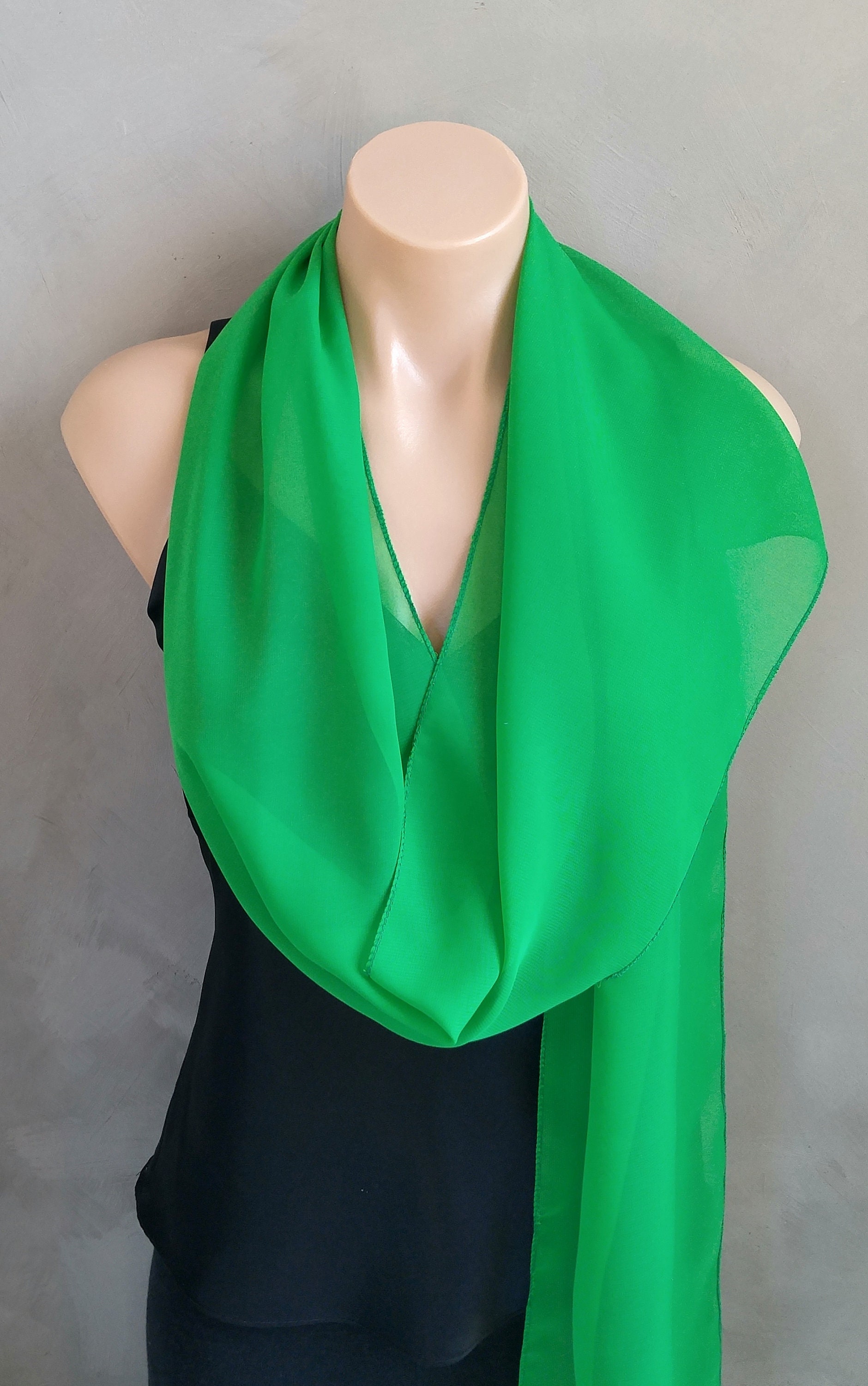 Kelly Green Scarf 36 Lovely Colors Irish Green Scarf Long Etsy