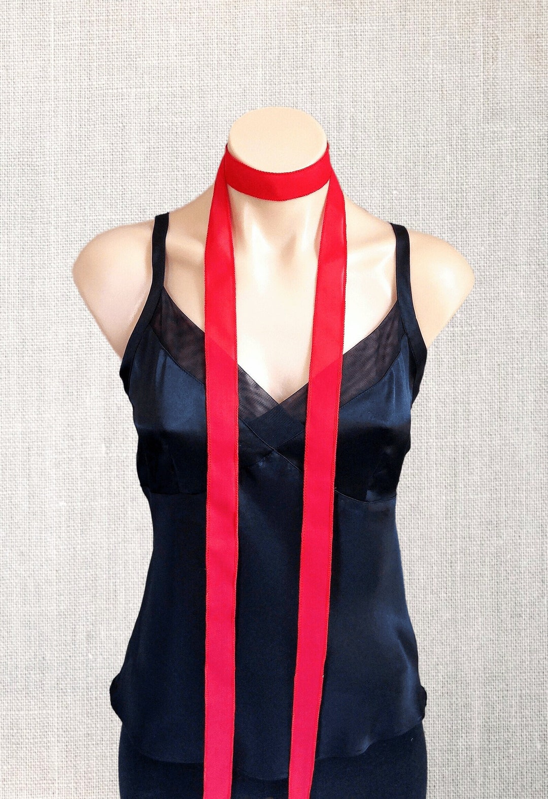 Red Sequin Necktie Choker Scarf - Novelty Accessory For Circus Clown, Fancy Dress & Costume Parties