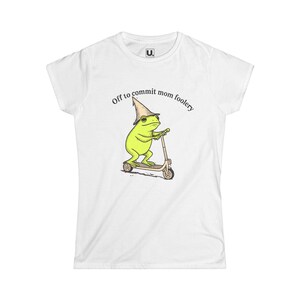 Mischievous Frog T-Shirt: Off to Commit Morn Foolery Design
