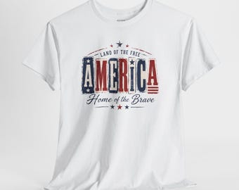 America Home of the Brave T-Shirt - Classic Soft Cotton Tee