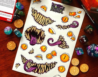 Transparent Everything is a Mimic Sticker sheet, funny dnd sticker, dungeons and dragons, DM gift, dnd stickers, ttrpg gift