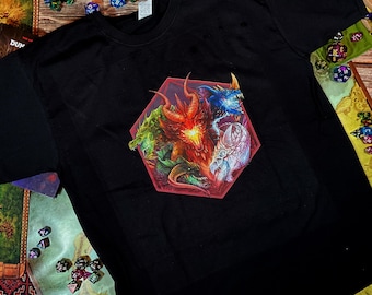 Tiamat Unisex Heavy Cotton Tee, DnD T-shirt, Dragon Tshirt, Rpg player gift, nerdy tee