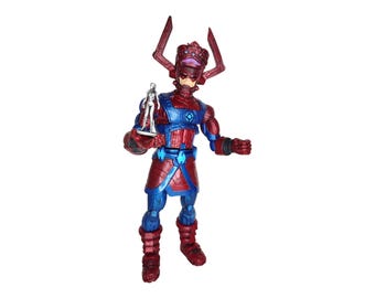 Galactus 15 "Mexikanische Plastik Spielfigur mit Silber Surfer - Handwerklich Hergestellt Sammlerstück