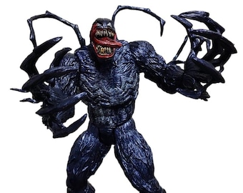 Venom symbiont blauwe variant hard plastic speelgoedfiguur 9" Mexicaans vervaardigd