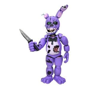 Figura de juguete mexicana William Afton de 8" de la variante morada de Bonnie Spring de Five Nights At Freddy's de FNAF