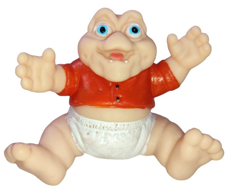 Baby Sinclair Vinyl Squeaky Toy: Hand-Painted Mexican Dinosaur (3") image 1