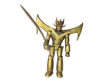Mazinger Z Gold 11" hard plastic Mexican toy figure
