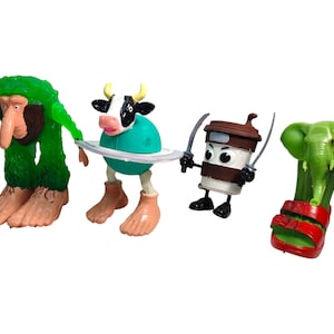 Italiano Brainrot 4 figuras de juguete de plástico duro mexicano brr patapim saturno vaca Liril