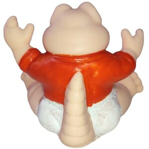 Baby Sinclair Vinyl Squeaky Toy: Hand-Painted Mexican Dinosaur (3") image 2