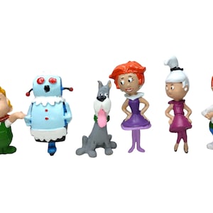 Vintage Style The Jetsons Figures 4” Set of 6 – Hanna-Barbera Collectible Toys