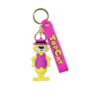 Top Cat TC 3D Silicone Pendant Keychain Keyring Bag Charms