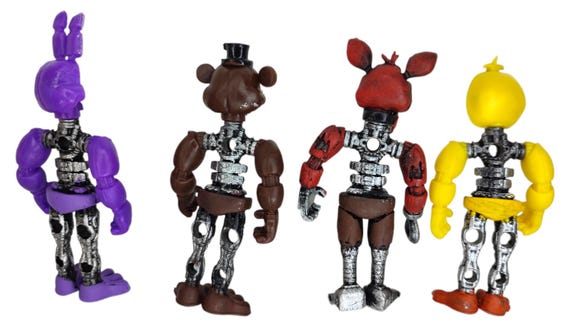 Paquete FNAF De 4 Figuras De Juguete Animatrónicas De Five Nights