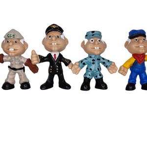 AMLO 4 set 4" hard plastic toy figures Andres Manuel Lopez Obrador Morena 4T