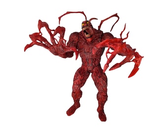 Carnage symbiote - hard plastic toy figure 9" mexican artisan made
