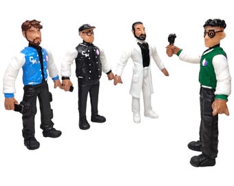 Club Misterio Fede Vigevani Mexicano 6 "4 Figuren de Juguete de Plastico Duro