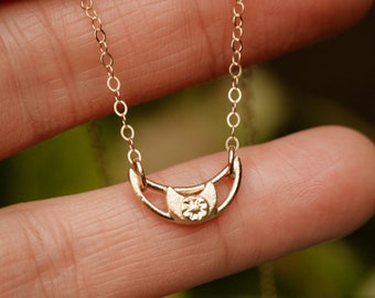 moon and star necklace dainty gold moon necklace silver moon necklace celestial jewelry tiny gold moon and star necklace MOONLIGHT NECKLACE