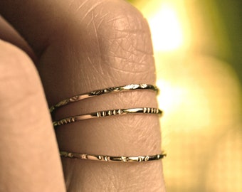 Handmade ultra thin ring-dainty stacking ring- CITY RING- Available in solid sterling silver, 10k, 14k, 14k rose or 14k gold filled
