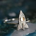 Dainty Rocket Ring- Handmade Celestial Space Jewelry- Minimalist ...
