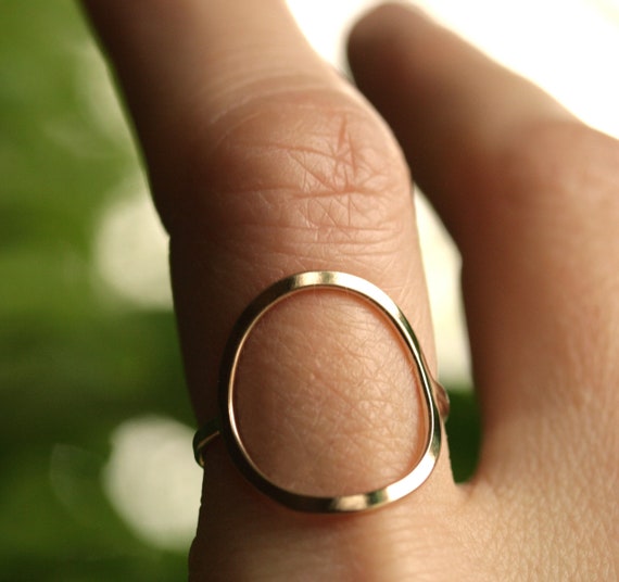 Handmade Minimalist Big Circle Ring CIRCLE Available in Etsy