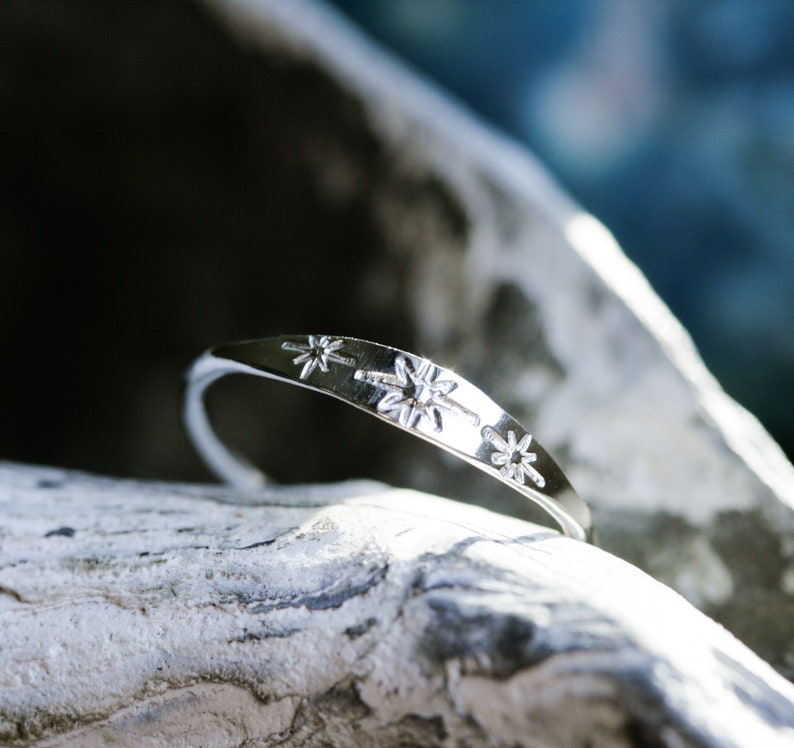 Hand Stamped Original Star Ring- North Star- Dainty Stacking- STARSHINE ...