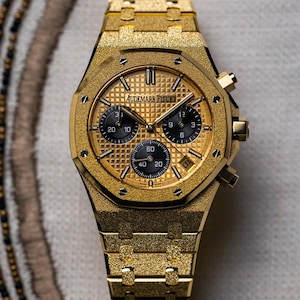 Vintage Audemars Piguet Royal Oak Chronograph Gult guld Frostat Ref. 26240BA.GG.1324BA.01
