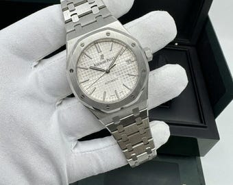 Vintage Audemars Piguet Royal Oak 37mm Silver Dial Steel Watch 15450ST.OO.1256ST.01