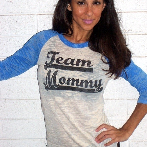 TEAM MOMMY Baseball Burnout Vintage-y YUM