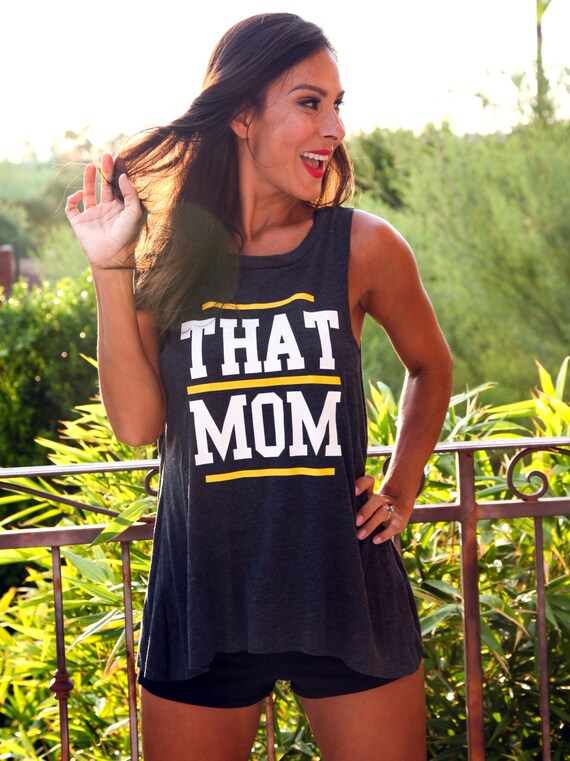 Items similar to Mom Tank. Backless Lounge Muscle Tank. THAT MOM. Flowy ...