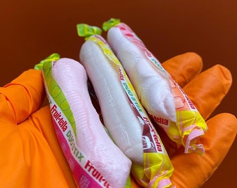 Gefriergetrocknete Fruittella Duo Sticks in Großbritannien - Gluten- und Milchfrei | Knusprige, luftige und geschmackvolle Süßigkeiten | Tik Tok Viral Süßigkeiten