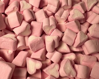 Gefriergetrocknete Marshmallow-Herzen aus Großbritannien | Glutenfrei und milchfrei | Knusprige, luftige und geschmackvolle Süßigkeiten | Tik Tok virale Süßigkeiten