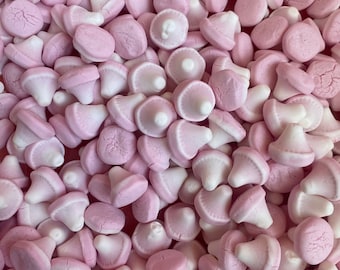 Gefriergetrocknete Pilze aus Großbritannien, 50 g – milchfrei und glutenfrei | Knusprige, luftige und geschmackvolle Süßigkeiten | Tik Tok virale Süßigkeiten