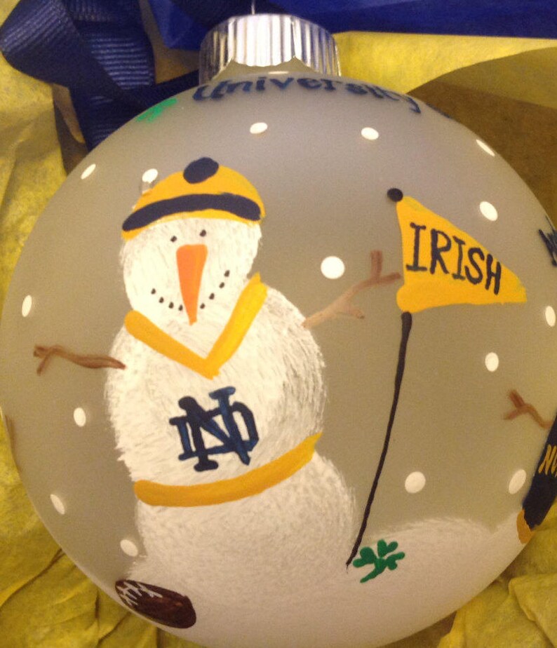 Notre Dame Fighting Irish ornament Etsy