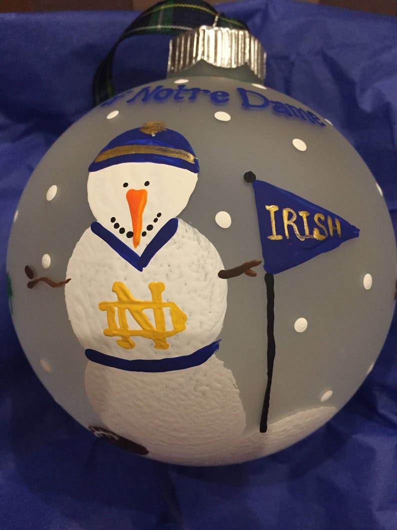 Notre Dame Fighting Irish ornament Etsy