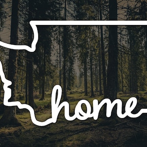 Washington State Home Vinyl Die-Cut Decal Sticker Pacific Northwest PNW