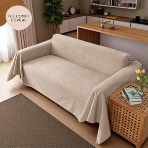 Four Seasons Sofa Cover, Cloth Couch Cover, Flannelette Sofa Cover, Large Size Couch Cover, Home Decor Blanket, Waterproof Couch Throw-On