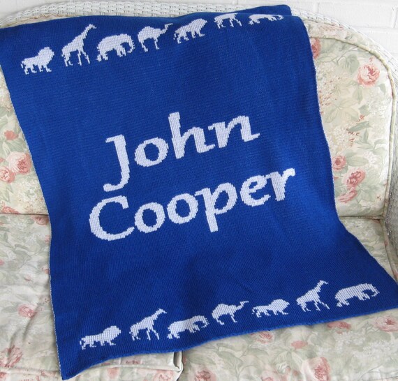 personalized knit baby blankets