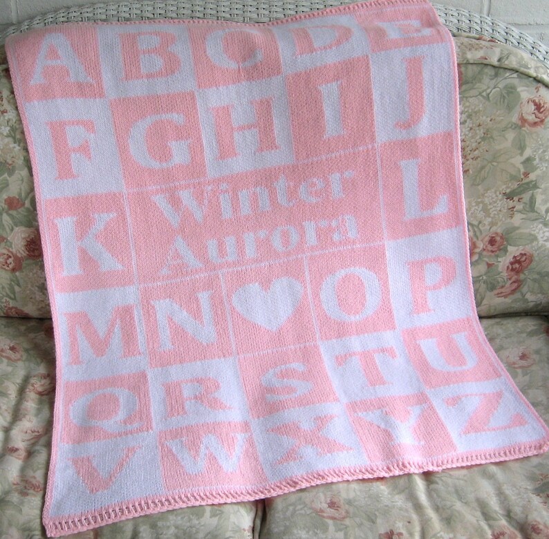 Personalized Alphabet Blanket FREE SHIPPING Name Blanket Etsy