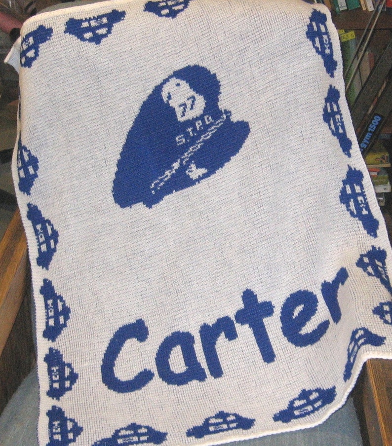 Pattern Print Police Hooded Blanket