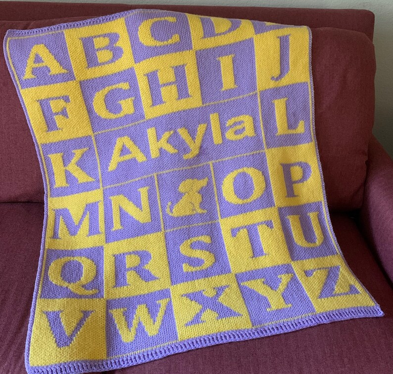 Personalized Alphabet Blanket FREE SHIPPING Name Blanket Etsy