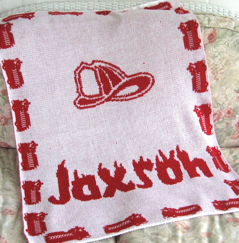 Personalized Firefighter Baby Blanket FREE SHIPPING, Fire fighter, fire baby gift, fire helmet blanket, fire truck, first responder baby. image 5